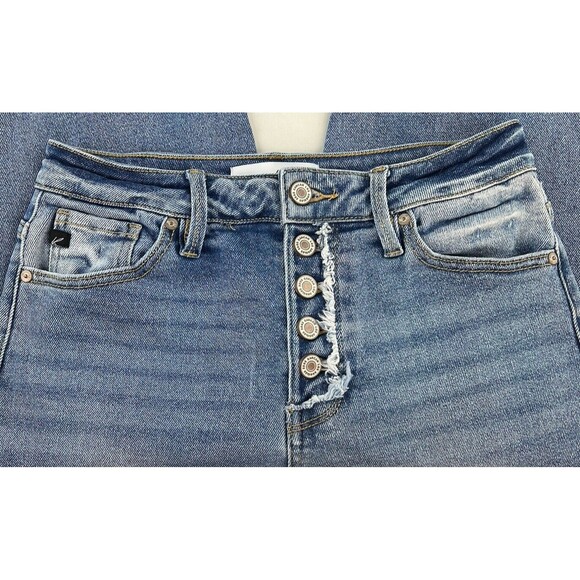 KanCan Estilo High Rise Distressed Tapered Jeans Sz 5/26 Style# KC8580M 26x27.5 - Picture 7 of 10